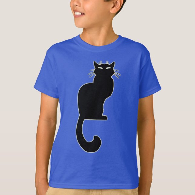Camisa Negra de Gato Negra de Camisa Orgânica de G (Frente)