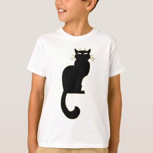 Camisa Negra de Gato Negra de Criança