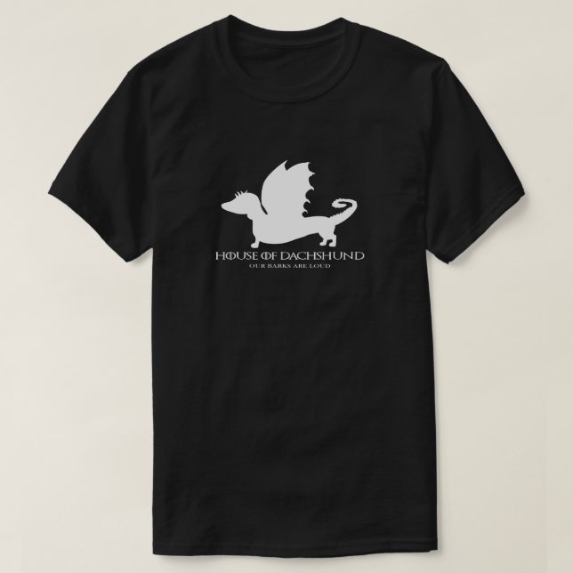 Camisa Negra Divertida Dachshund (Frente do Design)