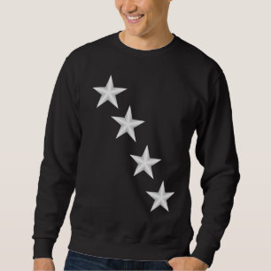 Camisa Negra Homem com Estrelas Diagonais