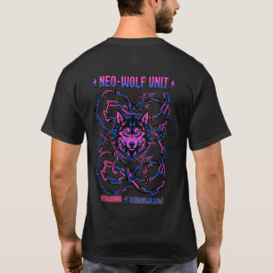Camisa Neo Wolf Unit – Gráfico de Lobo Cyberpunk N