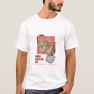Camisa Neon Cyber Tiger – Brilho Futurista