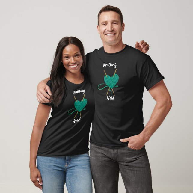 Camisa Nerd preta de tricô com esfera de Yarn (Unissex)