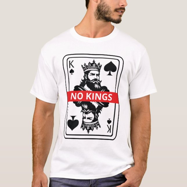 Camisa No Kings Spade – Rei Preto e Branco Jogando (Frente)