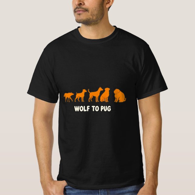 Camisa Novidade Fofa - Lobo a Pug (Frente)