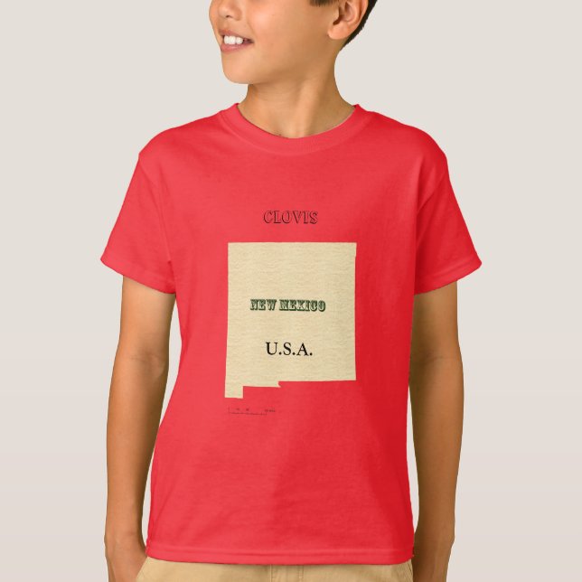 Camisa - Novo mapa do México com nome da cidade (Frente)