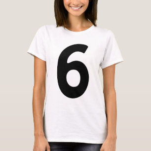 Camisa Número Personalizado, Número 6