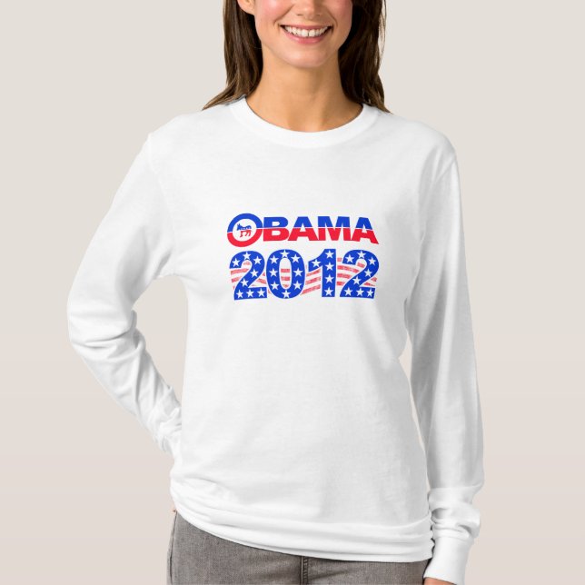 Camisa OBAMA 2012 - você escolhe estilo e cor (Frente)