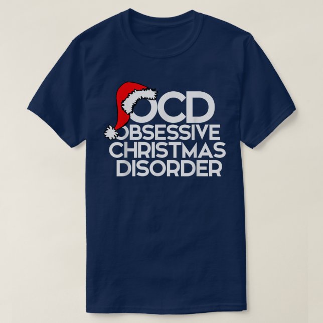 Camisa Obsessiva de Natal OCD (Frente do Design)