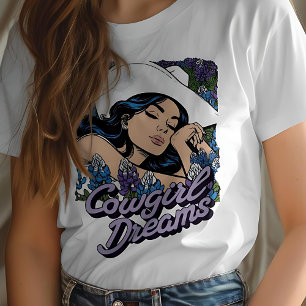 Camisa Ocidental do Campo Bluebonnet da Cowgirl Dr