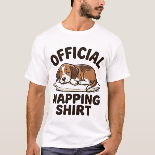 Camisa Oficial de Cochilo Cachorro Sonolento Desig
