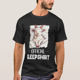 Camisa Oficial de Dormir Cabra Adormecida Fofa Amo