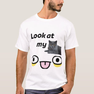 Camisa Olhe Para Meu Gato Presente Divertido Para