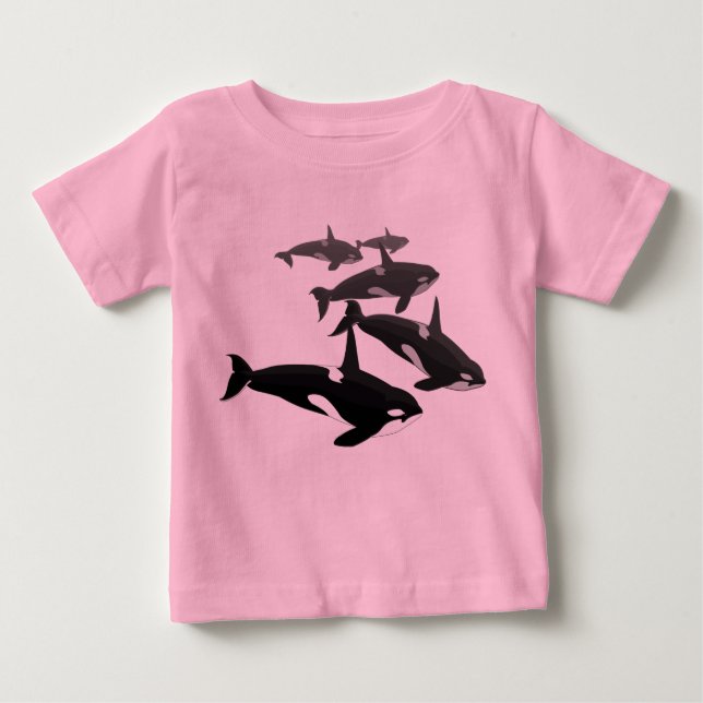 Camisa Orca De Bebê T-Shirt Personalizada Orca (Frente)