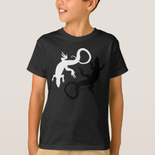 Camisa orgânica da arte do lagarto do t-shirt do