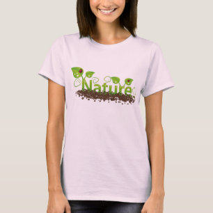 Camisa orgânica da natureza para fêmeas