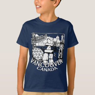 Camisa orgânica de Vancôver do t-shirt da Vancô