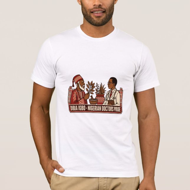Camisa Orgulho dos Médicos Nigerianas Dibia Igbo (Frente)