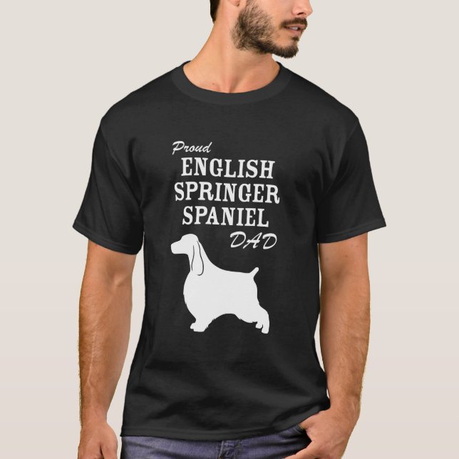 Camisa orgulhosa do pai do Spaniel de Springer (Frente)
