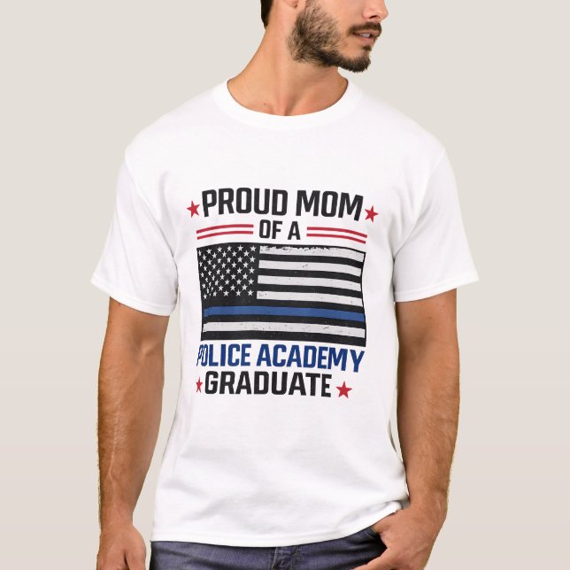 Camisa Orgulhosa Mãe de um Graduado na Academia de (Frente)