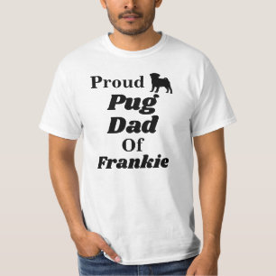Camisa orgulhosa personalizada do pai T do Pug
