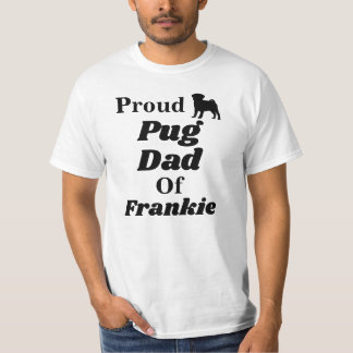 Camisa orgulhosa personalizada do pai T do Pug