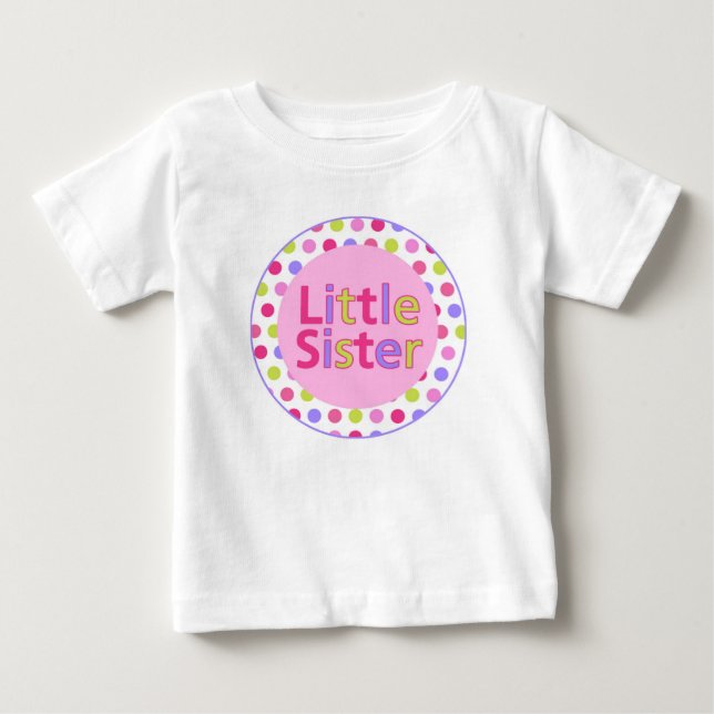 Camisa ou roupa de bebê da bolinhas Irmã (Frente)