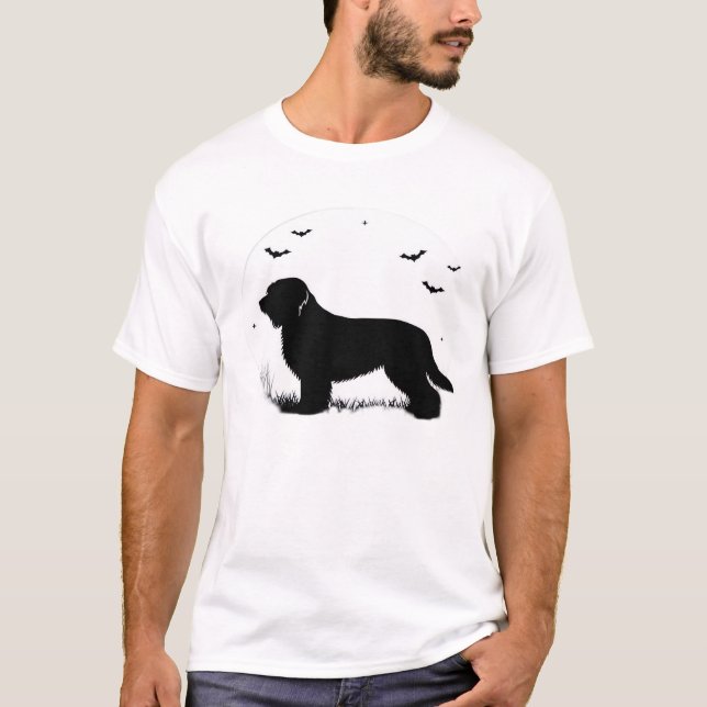 Camisa Oversized Briard Dog � Silhueta da Lua de H (Frente)