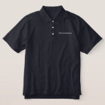 Camisa padrinho de casamento Polo<br><div class="desc">Padrinho de casamento Polo Shirt é apresentado em Marinho com o texto bordado branco. Personalize este item ou comprar conforme mostrado.</div>