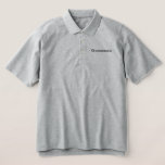 Camisa padrinho de casamento Polo<br><div class="desc">A Camisa Polo padrinho de casamento é mostrada em Cinzas de Heather com texto bordado preto. Personalize este item ou comprar conforme mostrado.</div>