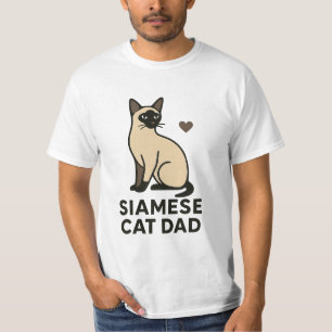 Camisa Pai de Gato Siamês Presente de Gato Gato