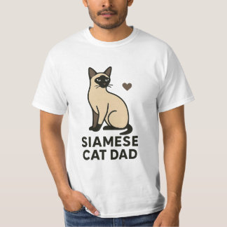 Camisa Pai de Gato Siamês | Presente de Gato Gato 