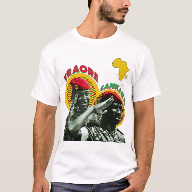 Camisa Pan-Africana Ibrahim Traoré & Thomas Sankar (Frente)