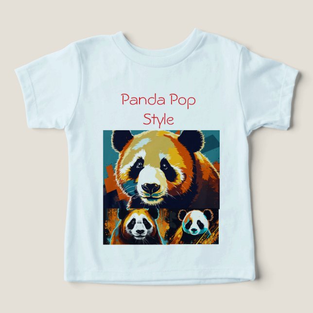 Camisa Panda Estilo Pop Design (Design frontal)