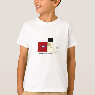 Camisa para crianças Classachusetts Massachusetts