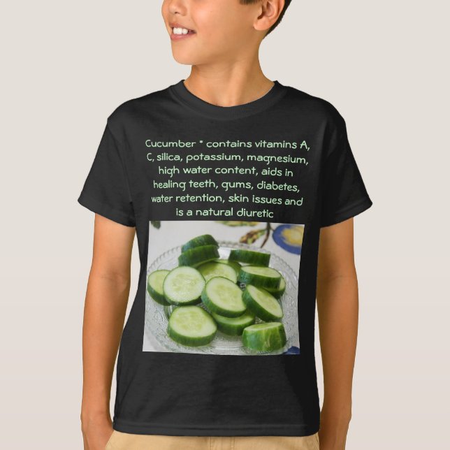 Camisa para crianças de pepino (Frente)