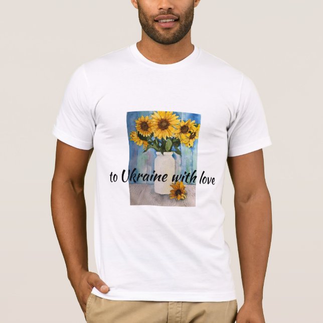 Camisa para mostrar apoio às pessoas da Ucrânia (Frente)