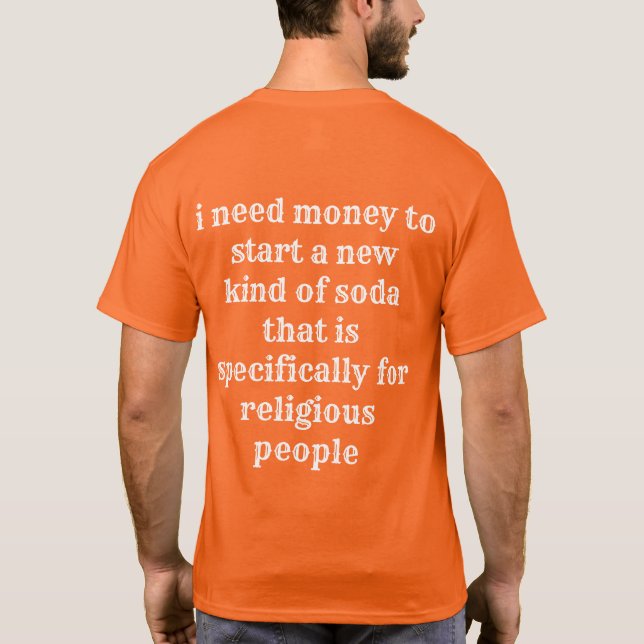 camisa para te ajudar a ganhar dinheiro com a tua  (Verso)