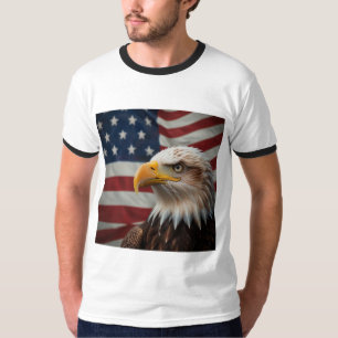 Camisa Patriota Americana Águia Careca Design