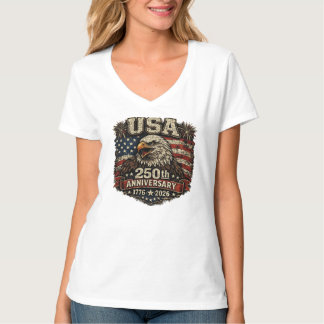 Camisa Patriótica Águia Americana Vermelha Branca 