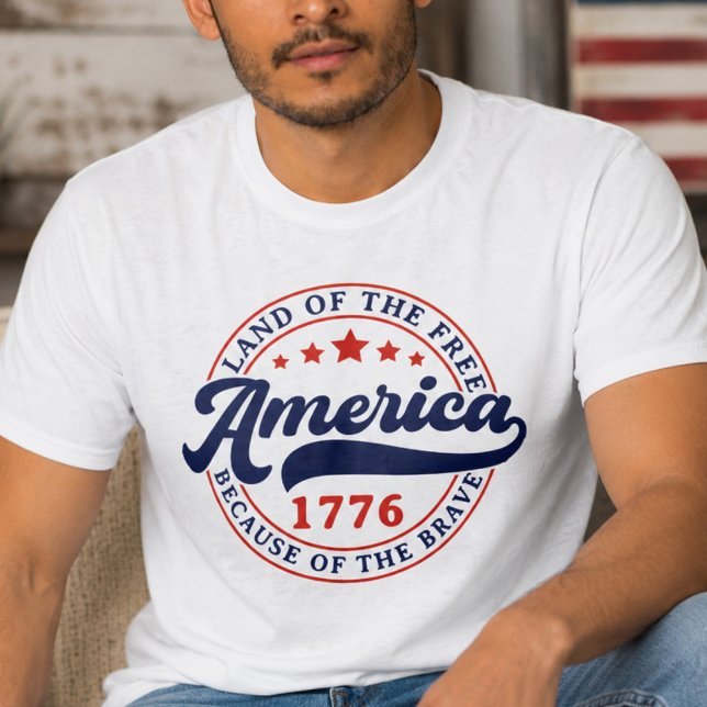 Camisa Patriótica América 1776 (Criador carregado)