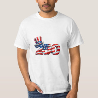 Camisa Patriótica America 250 Chapéu do Tio Sam