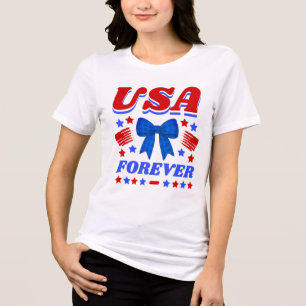 Camisa Patriótica Azul Xadrez EUA