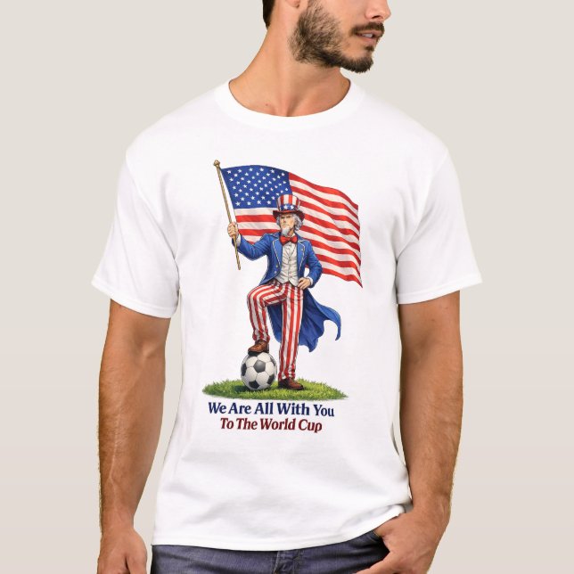Camisa Patriótica com Bandeira dos EUA Design (Frente)