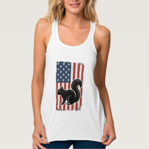 Camisa Patriótica de Esquilo da Bandeira Americana