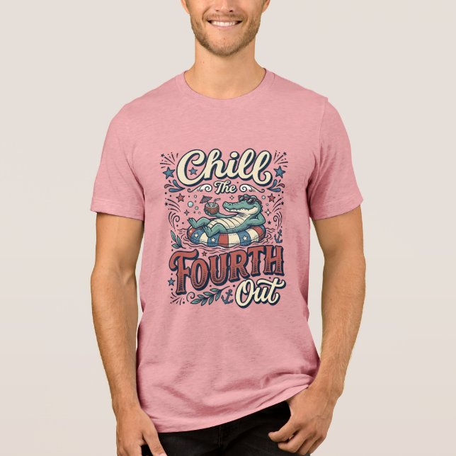 Camisa Patriótica de Jacaré Esfrie o Quarto Des (Frente)