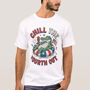 Camisa Patriótica de Jacaré Esfrie o Quarto Des