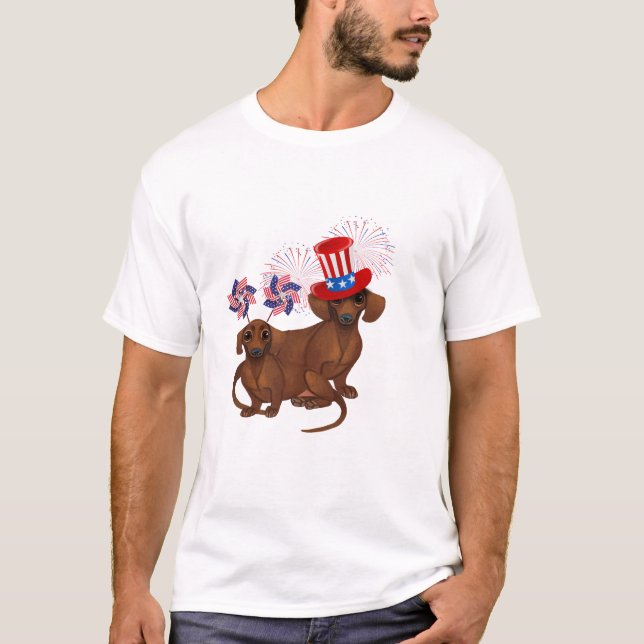 Camisa Patriótica de T-Shirt em 4 de julho (Frente)