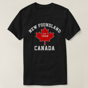 Camisa patriótica de Terra Nova Canadá Est.1949 