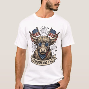 Camisa Patriótica de Vaca das Terras Altas 4 de Ju
